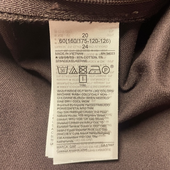 NWT Gap Dark Brown Black Leopard Print High Rise Side Zip Stretchy Pants Sz 20 - Picture 5 of 6